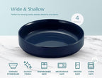 KooK Ceramic Large Pasta Bowls, Microwave and Dishwasher Safe, Shallow Serving - Image 6