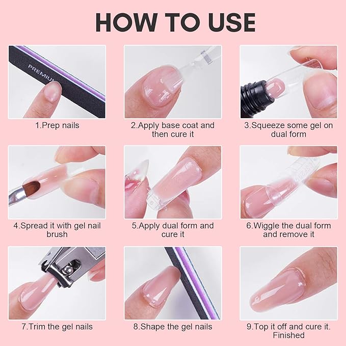 Makartt Poly Nail Gel, Hema-Free Gel Builder for Extension, Dark Hot Pink Color 50ML, Natural-Looking Strengthener 3D Diy Hard Gel Salon Manicures Supplies At Home-Flamingo