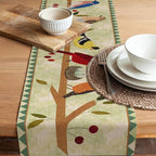Seliem Summer Tree Branches Birds Table Runner, Cardinal Home Kitchen | Dining - Image 5
