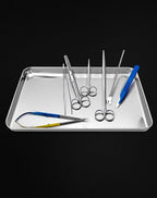 QWORK Stainless Steel Surgical Tray, Flat Bottom Tray, - Image 2