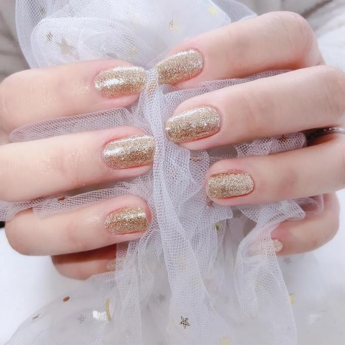 COSMOO Nail Polish Glitter Fingernail: Gold Mermaid 0.27 fl.oz. Nail Polish Fingernail, Fast Drying & Long Lasting, Trendy DIY at Home Nail Gift