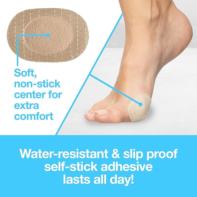 ZenToes Bunion Pads, Adhesive Bunion Cushions for Waterproof Protection, 24 Count
