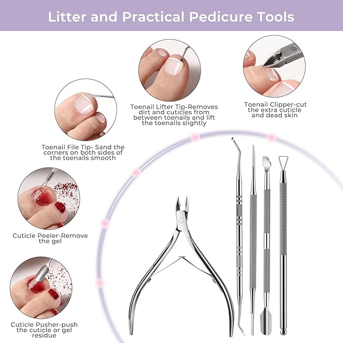 Toe Nail Soaking Bowl, Acetone Soak Off Bowl,Toe Soak Tray,Soak Off Gel Polish Remover Bowl,Foot Soak Pedicure Bowl, Pedicure Tools Set