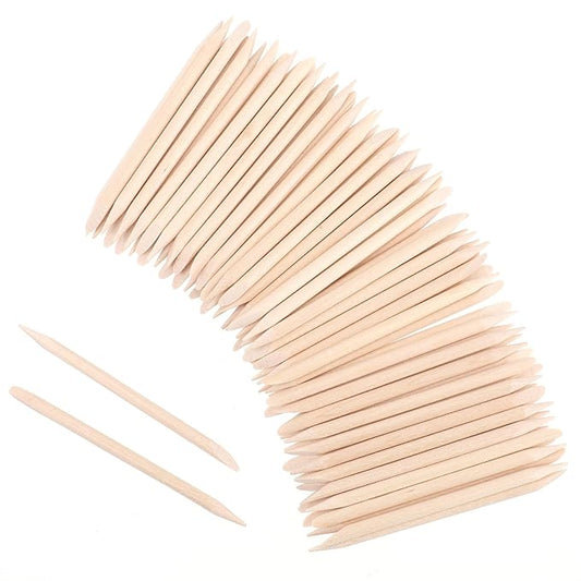 200 Pieces Orange Sticks for Nails Wood Cuticle Pusher Sanding Sticks Double Sided Fine Detailing Sanding Sticks Cuticle Pusher Remover Manicure Pedicure Tool
