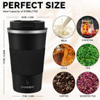 MOMSIV 17oz Travel Coffee Mug, Insulated Coffee Cup - Image 2