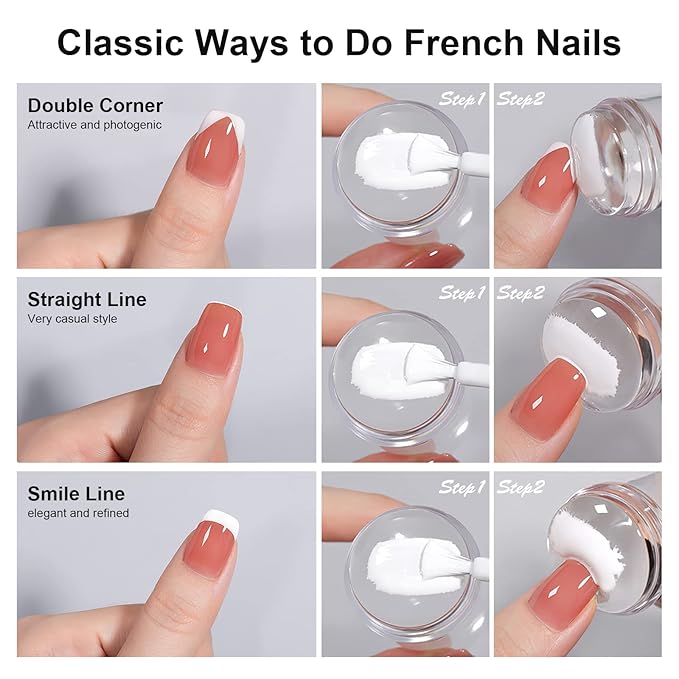 Nail Art Stamper Clear Silicone Nails Stamping Jelly with Scraper Transparent Visible Body DIY Manicure Nail Art Tool C