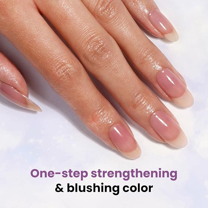 LONDONTOWN Sheer Strength Nail Blush - 2-in-1 Tinted Nail Hardener Strengthening Treatment With Jelly Finish, Concord, 0.40fl oz