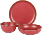 Gibson Home Rockabye 12 Piece Double Bowl Melamine Dinnerware Set - Image 4