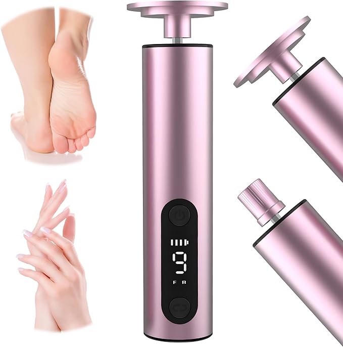 Electric Foot Callus Remover - 9-Speed Adjustable, Callus Remover for Feet with LED Display, Rechargeable & Wireless Pedicure Tools for Dead Skin