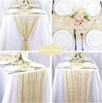 Fivenl 12 Pack Cheesecloth Table Runner 35x72 Inch Boho Gauze Table Runner - Image 5