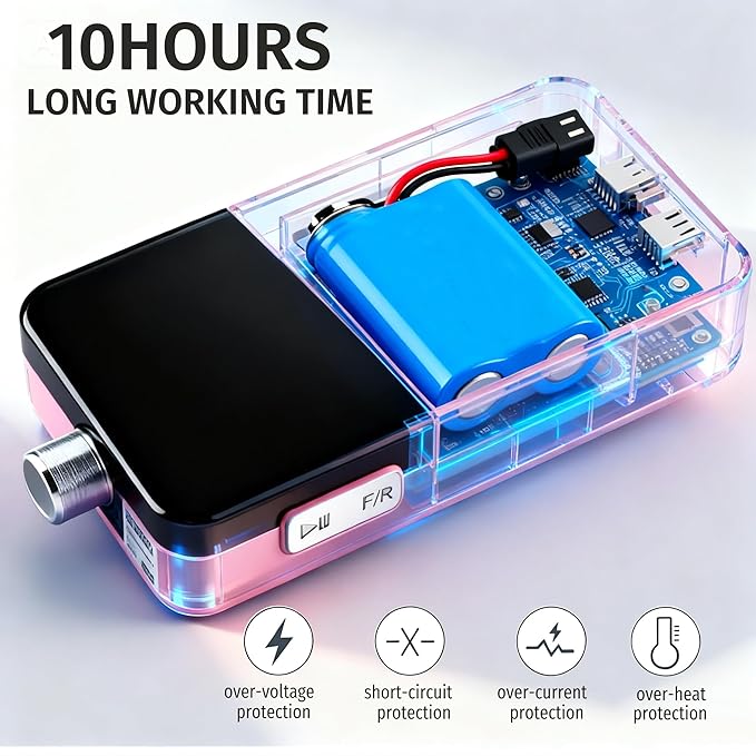 Electric Nail Drill Machine,Lumcrissy Colorful Rechargeable 35000 RPM Nail Drill Portable E-File with Detachable Battery,Portable Electric Acrylic Nail Tools ,Polishing,Nail Removing (Pure Pink)