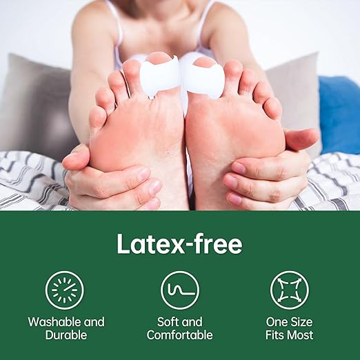 Bunion Toe Corrector Spacer for Women, Pack of 10 Soft Gel Big Toe Separators for Bunion Relief