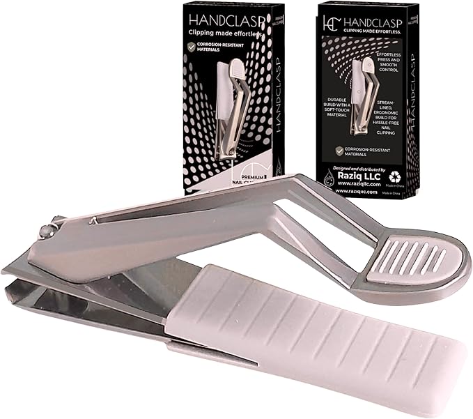 Nail Clippers for Seniors, Fingernails, Special Needs, Thumb Rest for Comfort, Arthritis, Tremors, Ergonomic Grip, Wide Jaw, Premium Stainless Steel, Ultra Sharp Curved Edge, Convenience