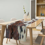 Cow Skin Print Table Runner, Rustic Cottage Country Farm Animal Fur Skin - Image 2
