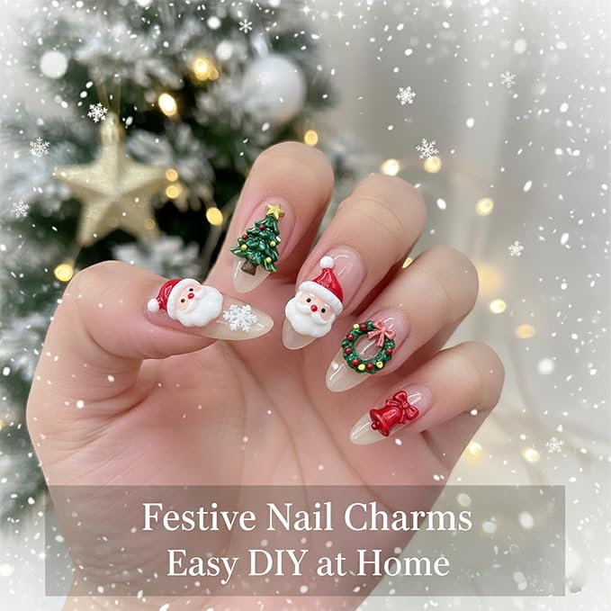 1 Pcs Christmas Silicone Nail Art Molds for Women Resin Nail Design