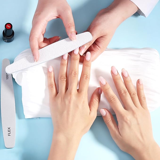 Nail Files For Natural Nails,6 Pcs Nail File And Buffer Set Emery Nail Filer Professional Fingernail Files 100/180/240/150/220/280/1000/4000 Grit Nail Files For Women,Manicure Salon Tool