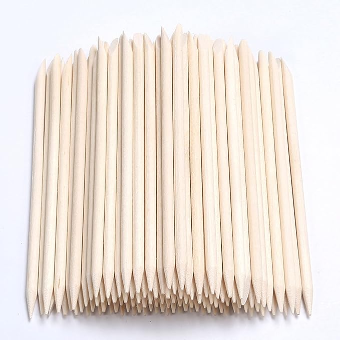 400Pcs Orange Wood Sticks for Nails, HOOMBOOM Double Sided Cuticle Pusher Remover Nail Art Manicure Pedicure Tool