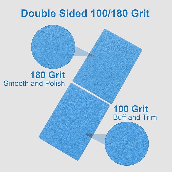 Nail Buffers (50 Pack), Mini Buffer Block Nail File for Acrylic Nails and Natural Nails, 100/180 Grit Nail Buffer Block Bulk Buffing Blocks for Nail Buff Professional Manicure File Blocks Set Blue