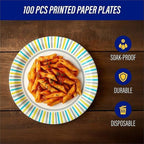 Genuine Joe Printed Paper Plates - Image 2