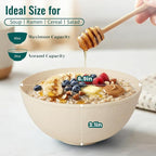 40 OZ Cereal Bowls 8 PCS, Unbreakable & Lightweight Wheat Straw Bowl - Image 2
