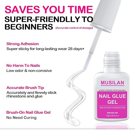 New Upgrade Nail Glue and Glue Remover Kit,Super Strong Nail Gel for Press On Acrylic Nails Tips and Quickly Nail Removes for Long Lasting Fake Acrylic Gel Kit
