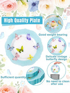 20PCS Blue Butterfly Plates - Image 3