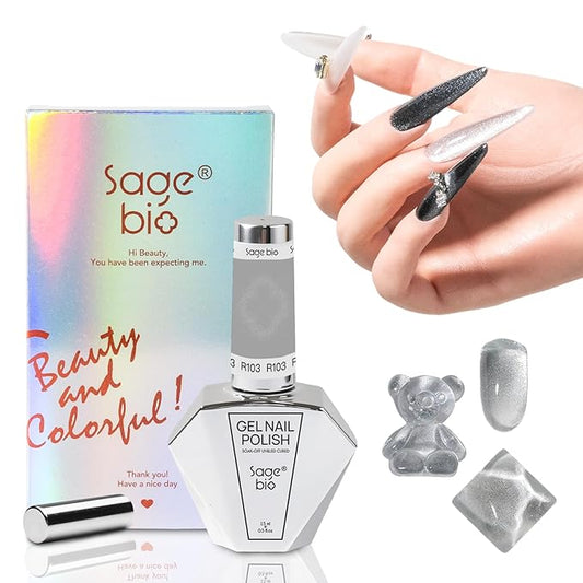 Multifunctional Cat Eye Gel Nail Polish, No Base or Top Coat Required, 15ml, Lasts Up to 4 Weeks, UV/LED Cured, Easy Application, R103