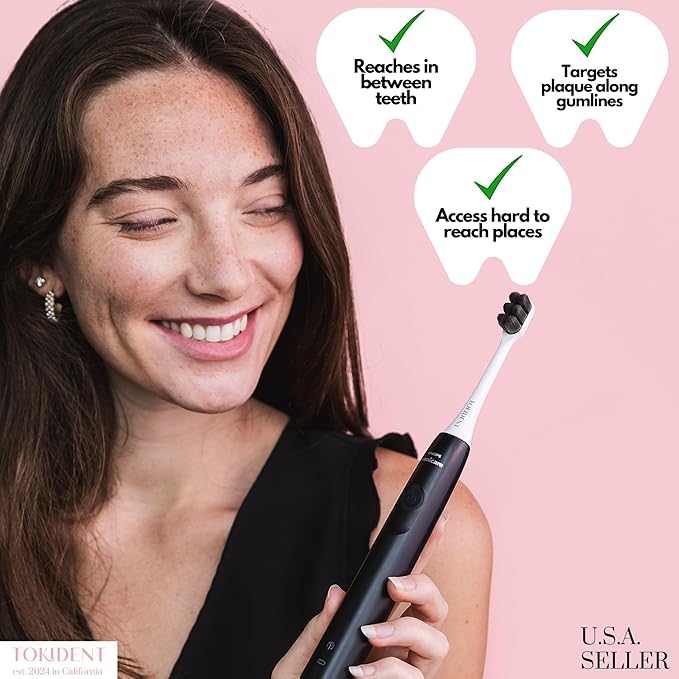 Replacement Brush Heads for Philips Sonicare Electric Brush - Ultra Soft Toothbrush Heads for Sensitive Teeth & Gums - Replacement Head with 10,000 Wave Cut Nano Bristles - 4 Pack - Stealth