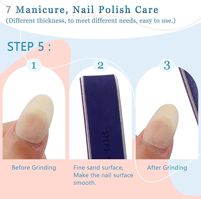 6-Pack All-in-One Nail Buffer - Effortlessly Create Smooth and Shiny Nails