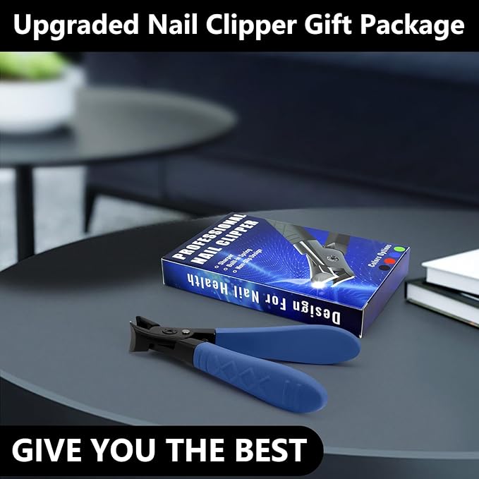 Upgraded Professional Nail Clippers - Senior Nail Clippers for Men & Women, Big Open Jaw, Ultra Sharp for Finger & Toenails