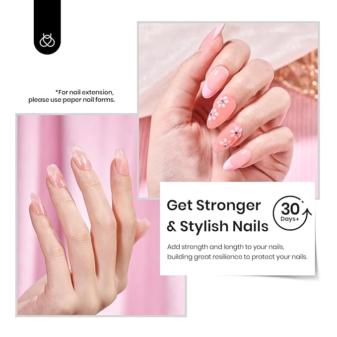 Beetles Builder Gel for Nails HEMA-Free,Pristine Grace Nude Pink 7 in 1 Strengthening Apex Building Nail Extension for Beginners DIY Salon at Home,Nude Builder Nail Gel,Fall Nails,UV & LED Lamp Needed