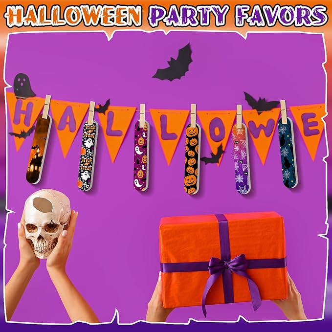 50 Pack Halloween Gifts Bulk for Women Mini Emery Board Nail Files Crazy Party Favors Halloween Theme Goodie Bags Stuffers for Party Supplies Employee Appreciation Teacher Staff Coworkers