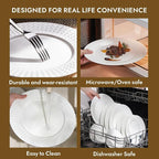 64Pc Bone China Dinnerware & Silverware Set, - Image 8