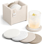 Fluxynara Felt Coasters for Drinks, Heat-Resistant & Reusable Round Design for by FLUXYNARA