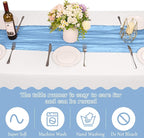 10 Pack Cheesecloth Table Runner 10FT Boho Gauze Rustic Fabric Table Runner - Image 4