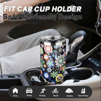 40 oz Tumbler with Lids and Straws, Stainless Steel Insulated Coffee Tumbler - Image 6
