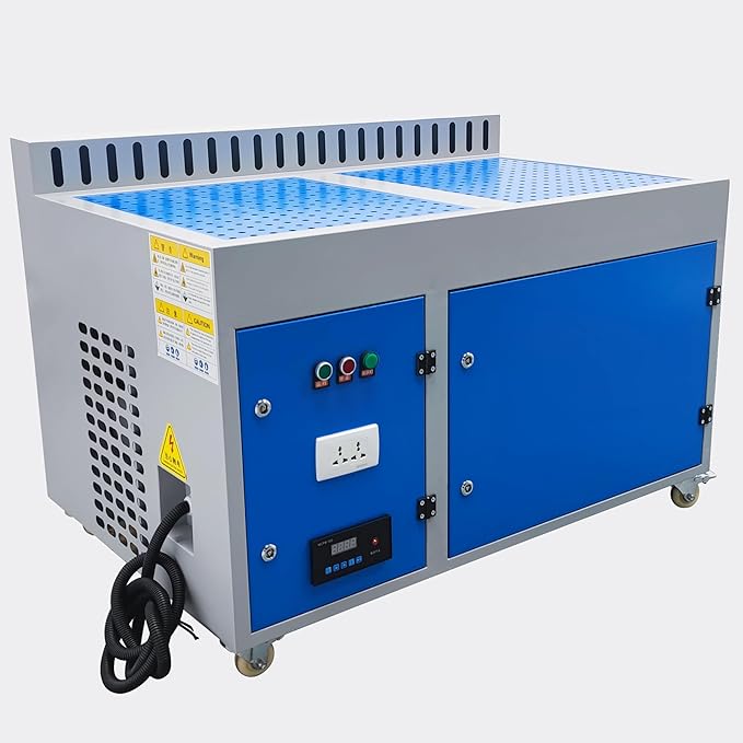 TECHTONGDA Grinding Dust Collection 1.2M Flat Workbench Table Welding Smoke Purifier with Metal Dust Collector for Polishing Welding Dust Removal with Side Suction Plate 220V 2.2KW