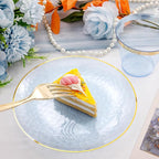 Rubtlamp 175 Pcs Plastic Dinnerware Set, Hammered Party Plates Set Include - Image 5