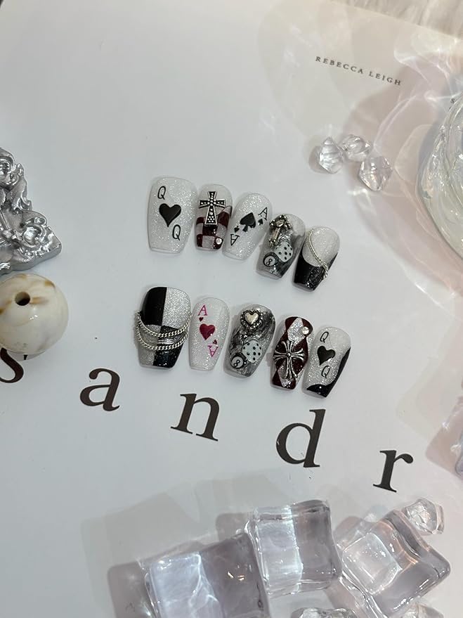 3D Nail Stickers for Pool & Dice Design - Cartoon Style Press-on Nail Art Decals (2 Sheets) - Cute Textured Manicure DIY Accessories