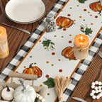 Artoid Mode 210 GSM Fall Table Runner 13x36 Inch Home Party Decor | Pumpkin Bow - Image 7