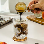 Ribbed Glassware Set of 8, Durable Cocktails & Iced Coffee Cups, Versatile - Image 4
