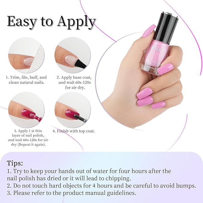 16 PCS Nail Polish Set, 15 Colors Quick Dry Nail Polish Kit With 2in1 Base/Top Coat Purple Pink Glitter Gold Sliver Finger Nail Polish Pack Glossy Toenail Polish DIY Gifts for Women