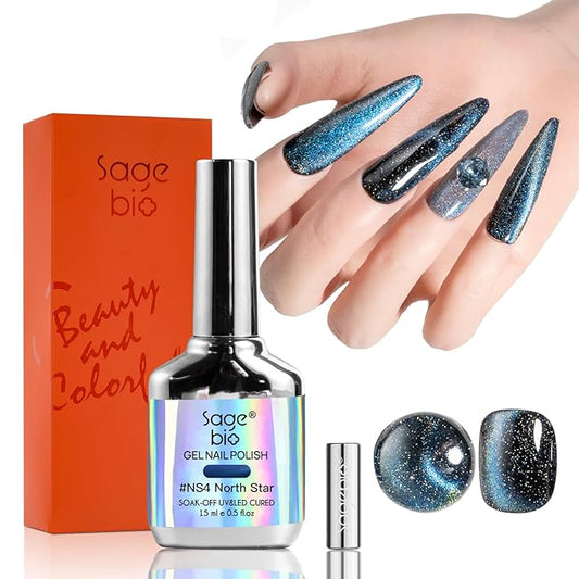 Cat Eye Gel Nail Polish, 15ml Magnetic Gel, High-Gloss, Long-Lasting, Magnetic Stick for DIY Manicures, 3D Effect, Rich & Vibrant Colors, 03