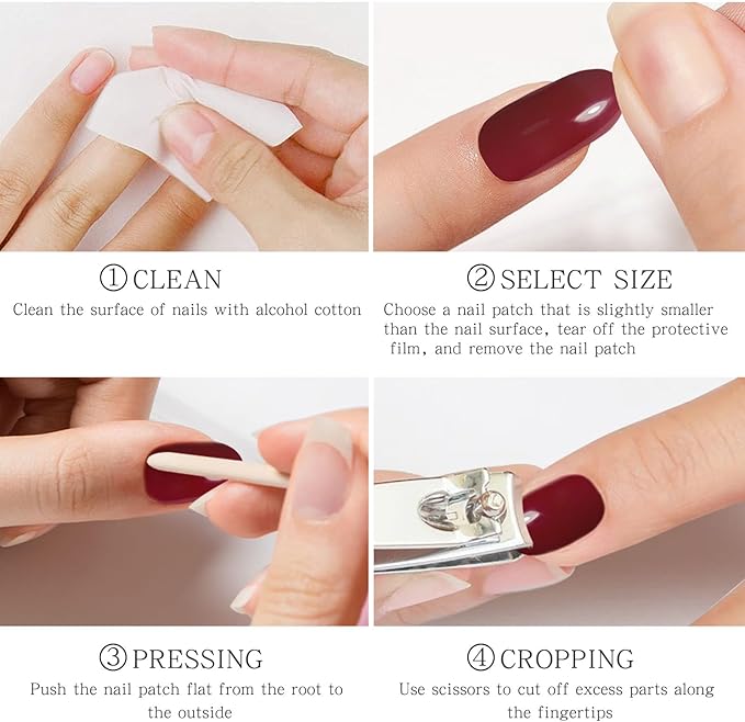 JMEOWIO Semi Cured Gel Nail Strips Cream Pale Purple Gel Nail Stickers Nails Art Design Decoration Accessories