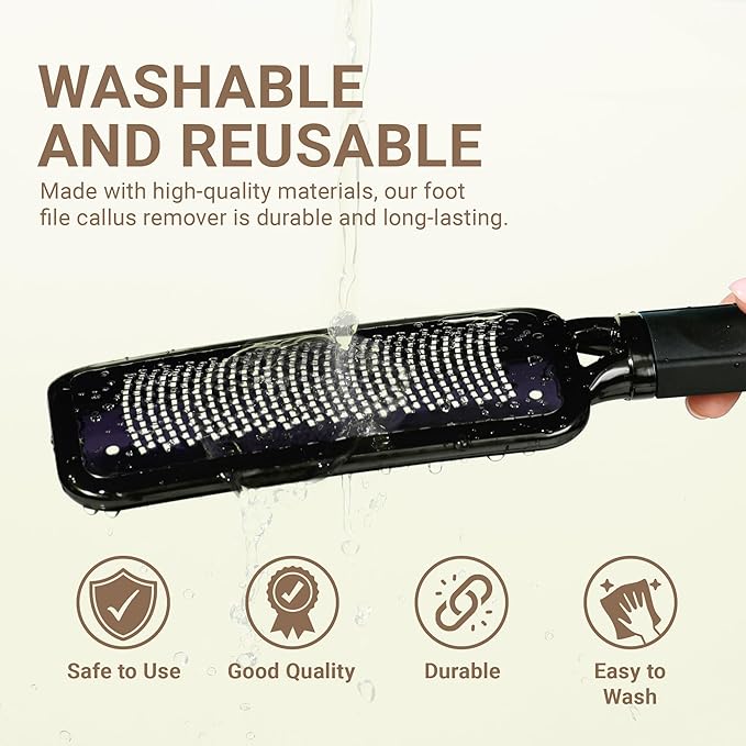 Foot Grater Callus Remover - Foot File Callus Remover for Feet Care - Surgical Grade Stainless Foot Scrubber Dead Skin Remover for Wet and Dry Foot - Foot Rasp Callus Remover Professional