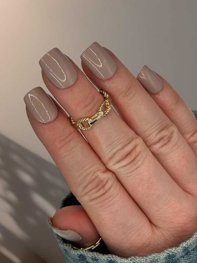 | 20 Exquisite Gel Nail Polish Strips w/Application Accessories - No UV/LED Lamp Required (Nude)