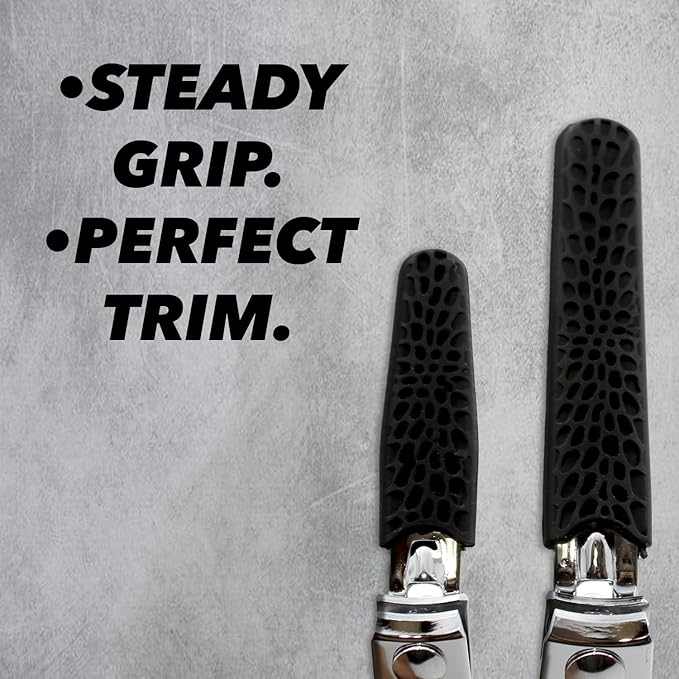 Best > Non-Slip < Stainless Steel Nail Clippers Set of 2, Large Toenail Clippers and Nail Trimmers, Toe Nail Clippers, Sharp Nail Clippers, Textured Silicon Handle to Prevent Slipping, Long Handle