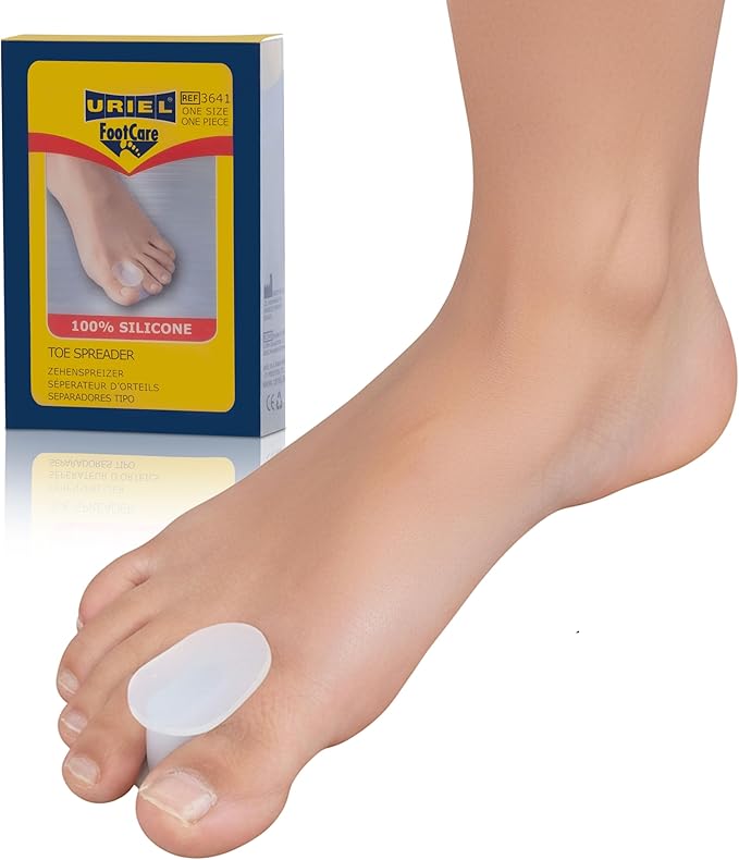 Uriel Silicone Toe Separators for Women & Men – Soft Gel Toe Spacers with Mineral Oil for Overlapping Toes, Hammer Toe, Friction & Blister Relief – Comfortable & Reusable Design