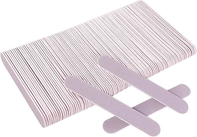 Mini Nail Files Bulk (100 Pcs), Double Sided Emery Board Nail File for Nature Nails, Manicure Tool Set Disposable Colorful Nail File for Home Salon Use Travel Size Men Women Kids Wood Board