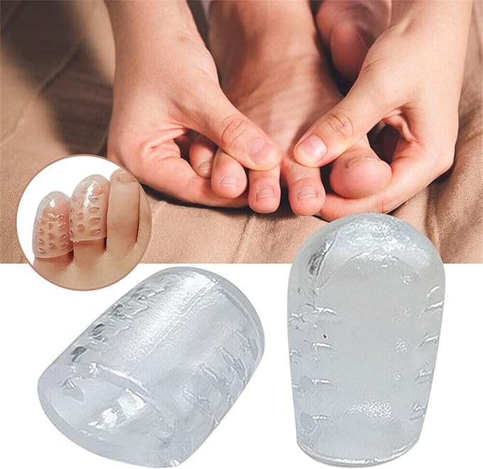 Silicone Anti Friction Toe Protectors Women, 10 Pcs Gel Toe Separators Breathable Little Toe Covers for Men and Women, Toe Sleeves for Ingrown Toenails, Corns, Calluses, Blisters and Pain Relief